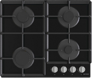 Варочная поверхность Gorenje газ на стекле, 60см, чугун, черный