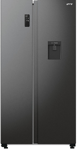 Холодильник SBS Gorenje, 179х67х92см, 2 дв., 353(191)л, А++, NF+, Инв. , Зона св-ти, диспенсер, генератор льда, Внешн.диспл, черный