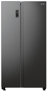 Холодильник SBS Gorenje, 179х67х92см, 2 дв., 356(191)л, А++, NF+, Инв. , Зона св-ти, Внешн.диспл, черный
