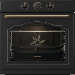 Духовой шкаф Gorenje электрический, 77л, A+, пар, дисплей, черный матовый