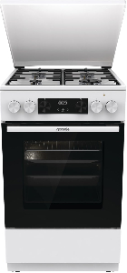 Плита Gorenje комби, 70л, 50x60см, дисплей,  эмалированные реш, программатор IconLed, метал.крышка, белый